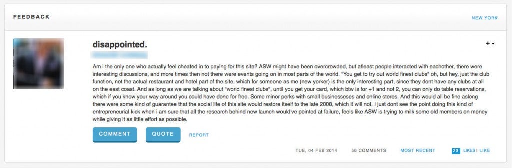 Der Beitrag eines enttäuschten ASW-Mitglieds über das relaunchte Netzwerk