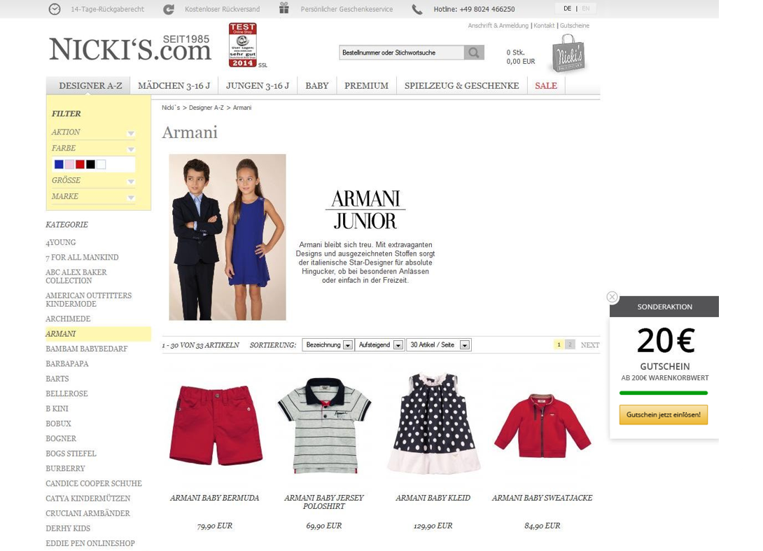 Overlay – Warenkorbwert erreicht