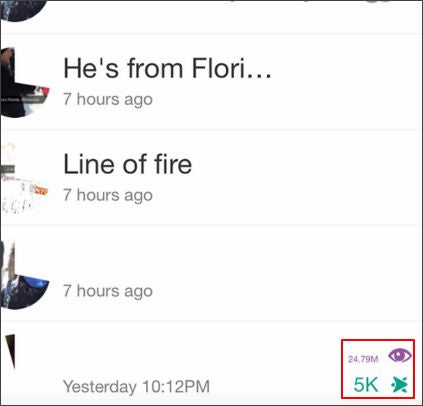 Screenshot eines Users, dessen "Snap" Teil der Story zu "Snowmaggedon"  und deswegen fast 25 Millionen Mal abgerufen wurde (bearbeiteter Screenshot, Quelle)