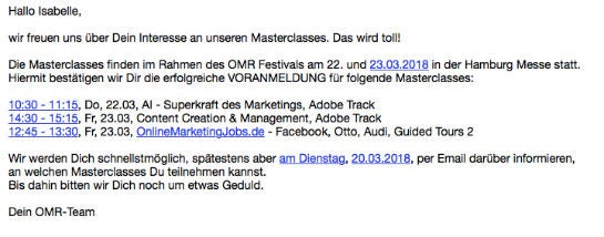 OMR18 Masterclasses