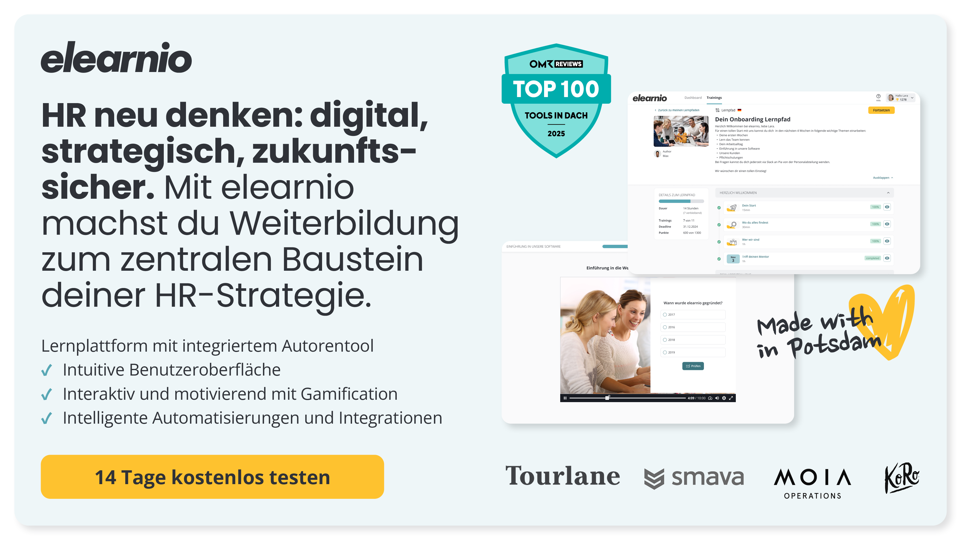 Mehr zu elearnio erfahren