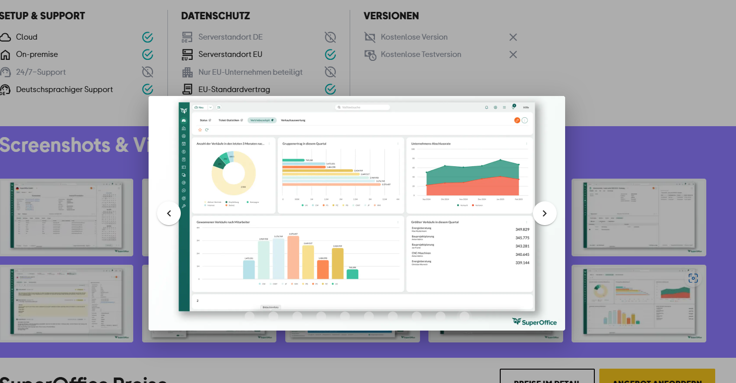 SuperOffice Screenshot