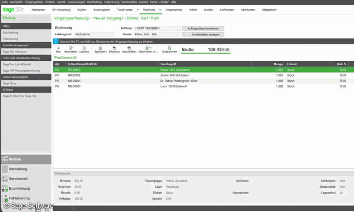 Sage 50 Connected Screenshot