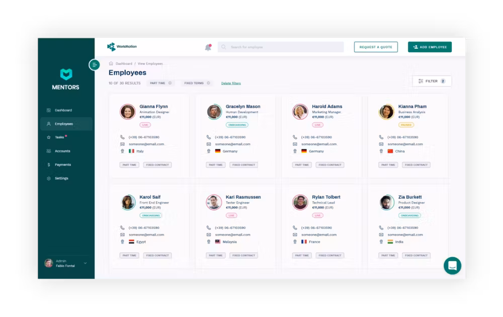 WorkMotion Screenshot