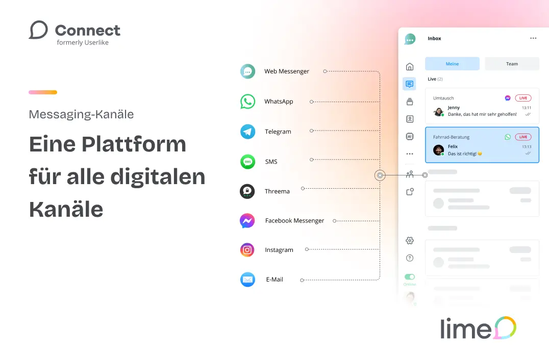 Lime Connect (ehemals Userlike) Screenshot