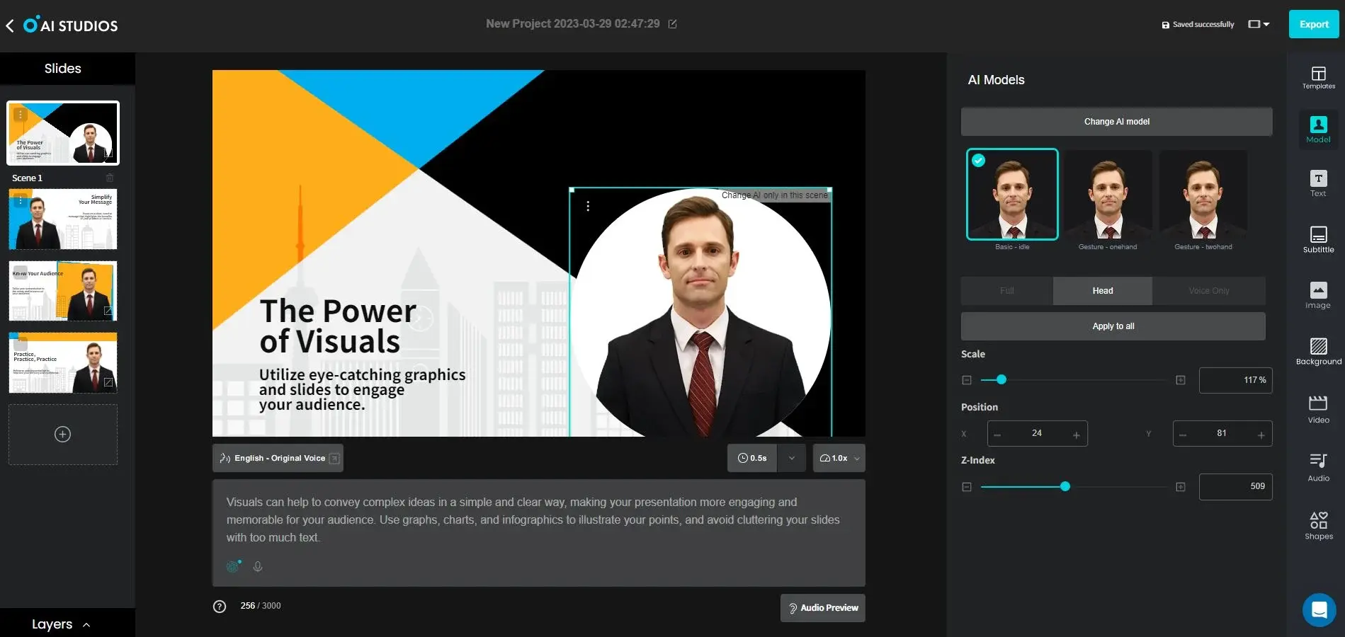 AI STUDIOS Screenshot