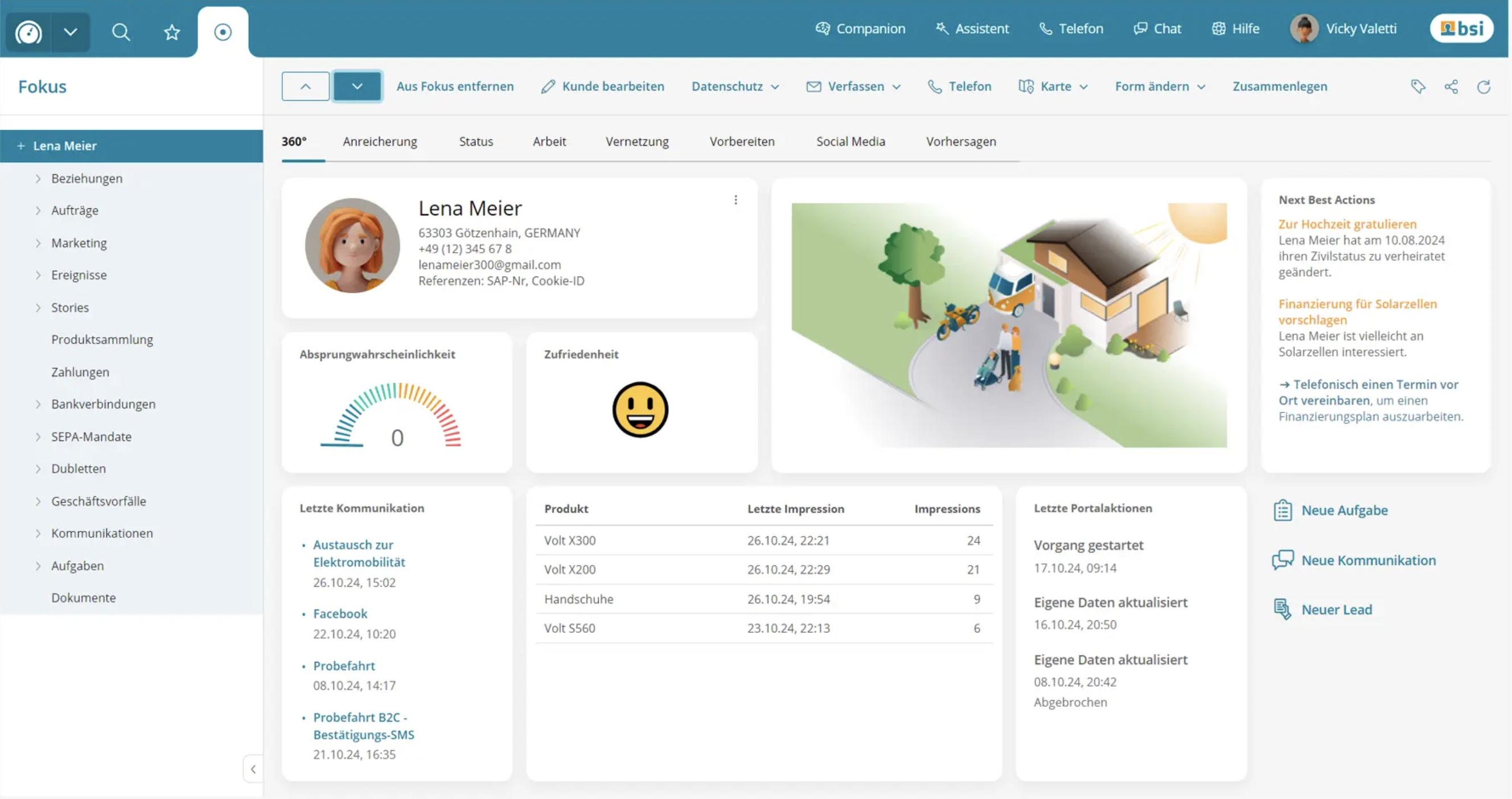 BSI Customer Suite Screenshot