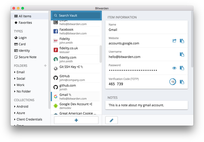 bitwarden Screenshot