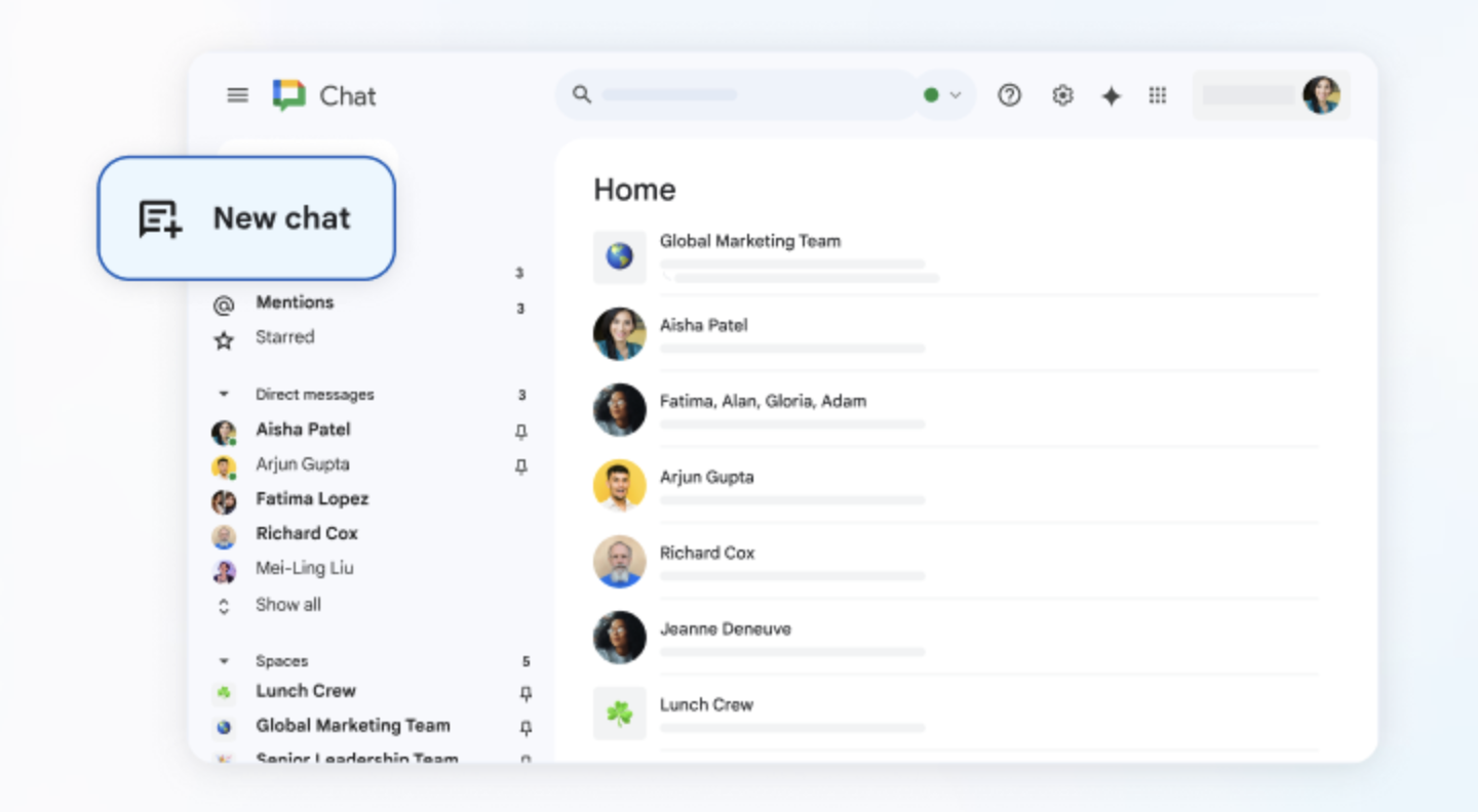 Google Chat Screenshot