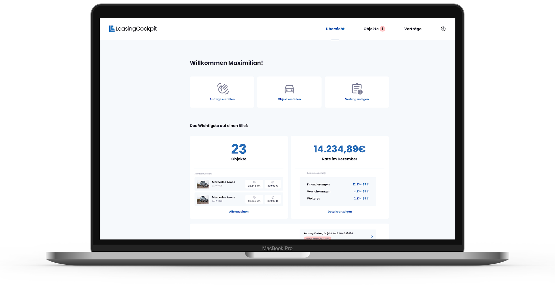 LeasingCockpit Screenshot