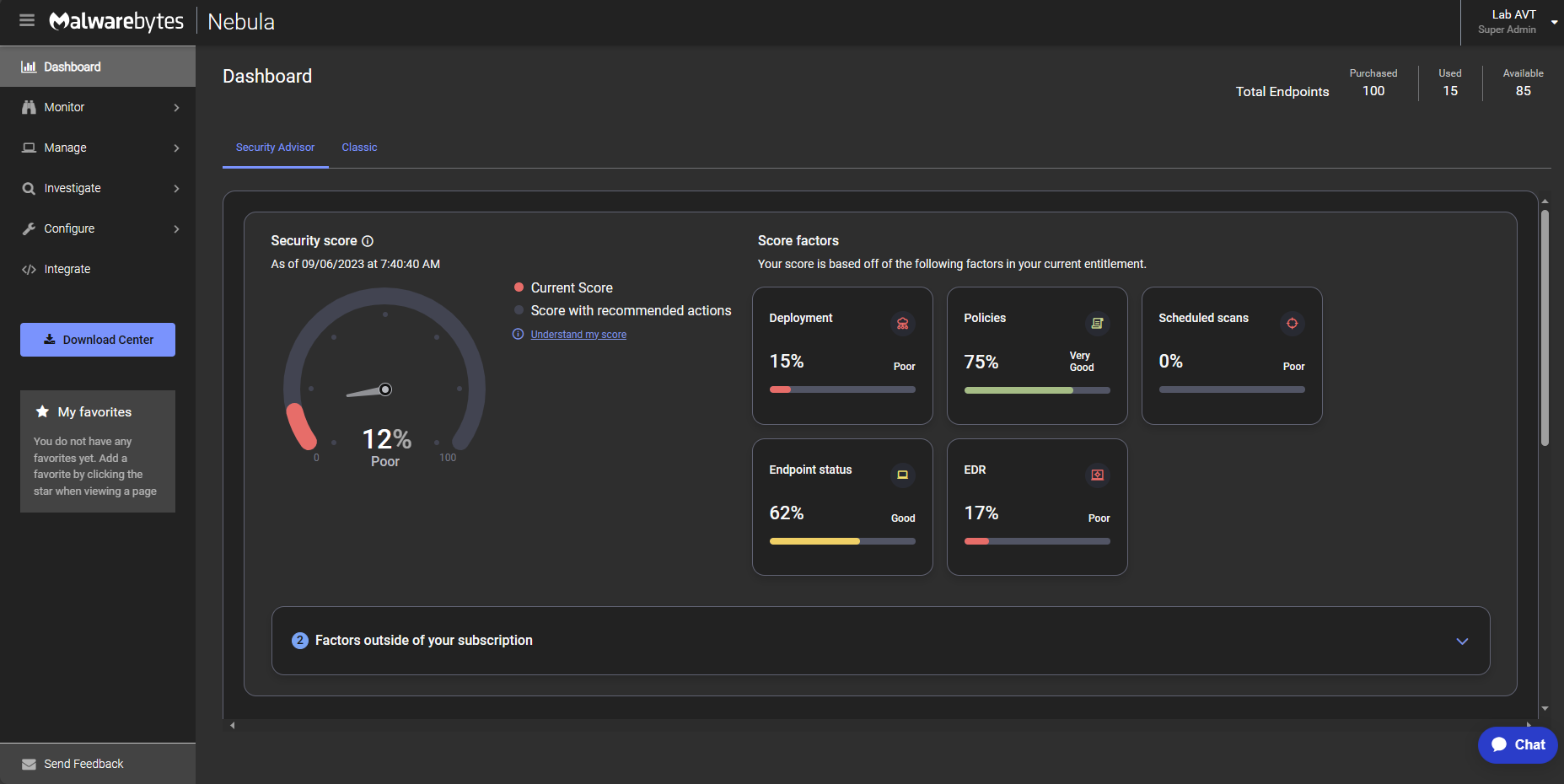 Malwarebytes Endpoint Protection 1.2 Screenshot