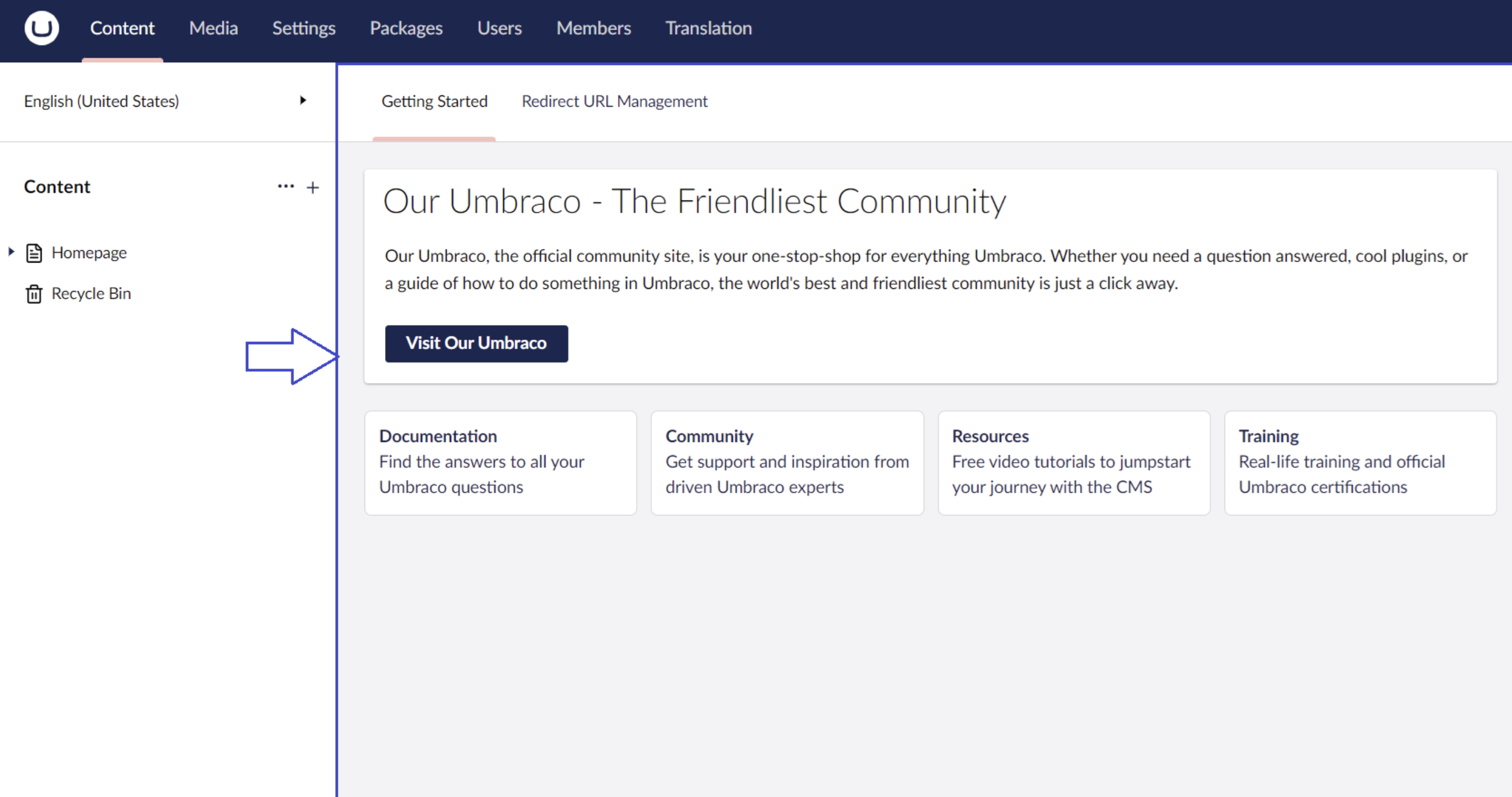 Umbraco Screenshot