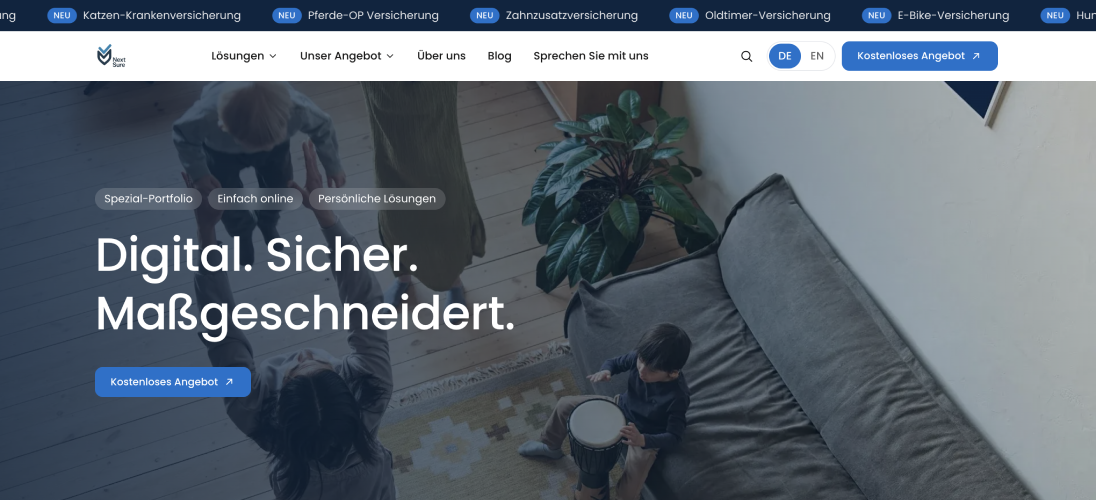 Nextsure Webseite