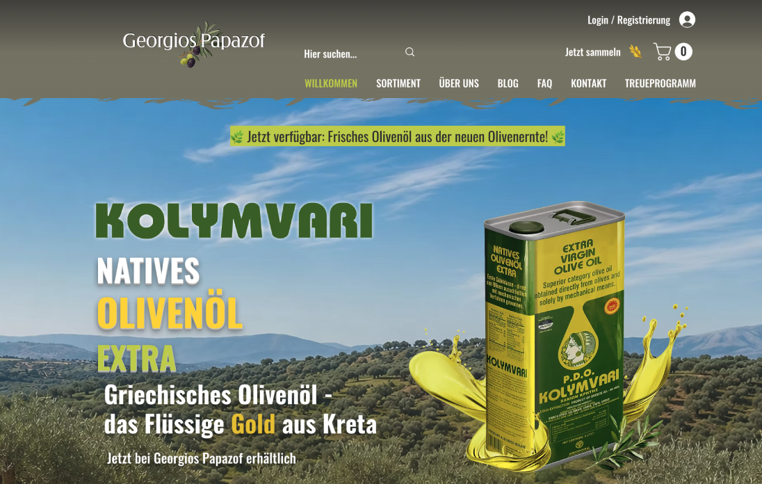 Papazof Olivenöl Shop