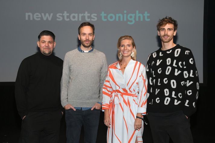 Die Jury von MAKE TOMORROW NEW: Starkoch Tim Mälzer, OMR-Gründer Philipp Westermeyer, Unternehmerin Lea-Sophie Cramer und DIY-Entrepreneur Fynn Kliemann