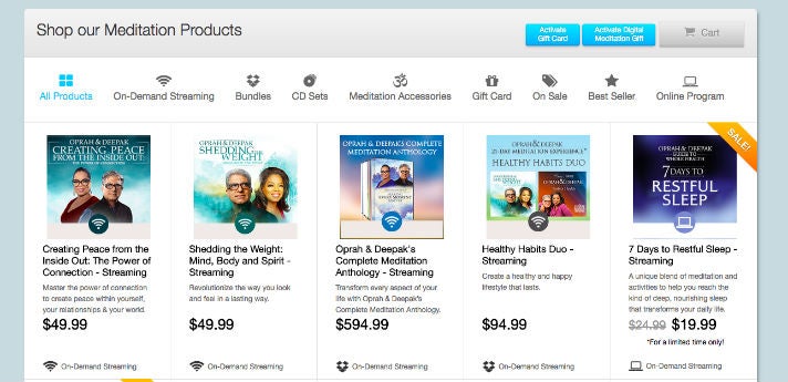 Oprah Winfrey und Deepak Chopra Shop