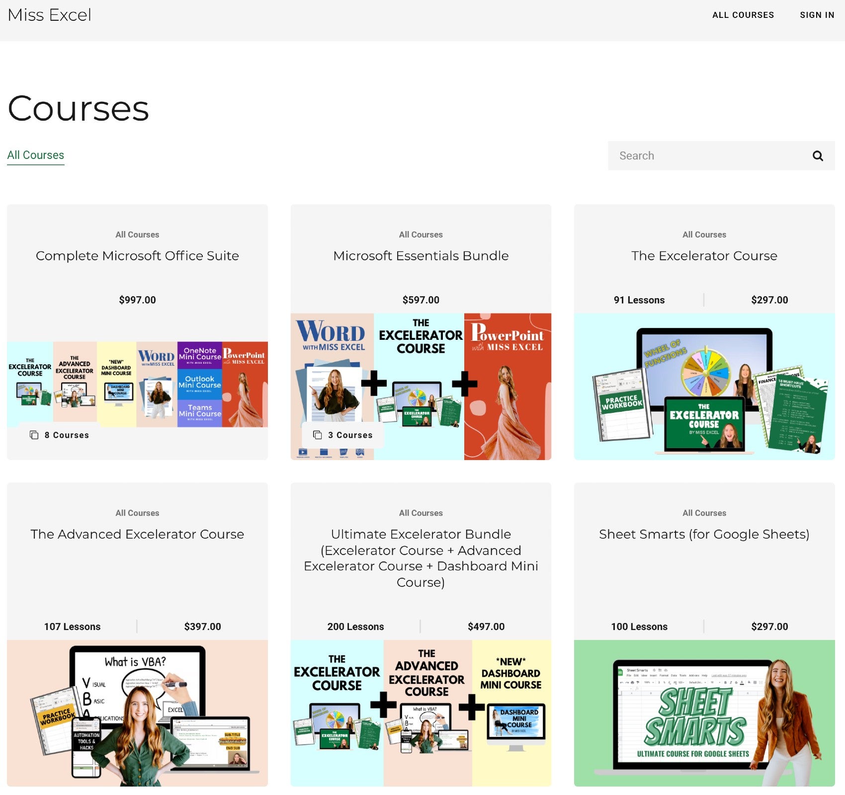 Ein Einblick in das Kursprogramm von "Miss Excel"