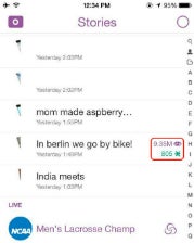 Die unglaublichen Abrufzahlen von Philippes Video auf Snapchat.