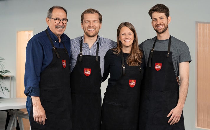 Die Gründer von Otto Wilde: Ulrich aka Otto Wilde, Alexander Luik, Julia Westermann, Nils Wilde (v.l.)