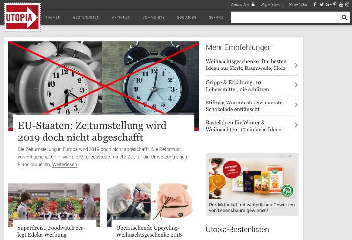 Utopia de Plattform Nachhaltigkeit Meike Gebhard OMR