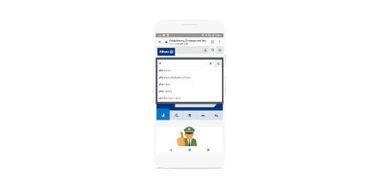 Die Mobilversion von Allianz.de