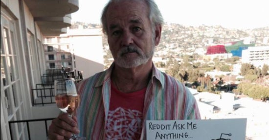 Bill Murray macht auch mit. Der Kultschauspieler kündigte sein "Ask Me Anything" mit diesem Bild an.