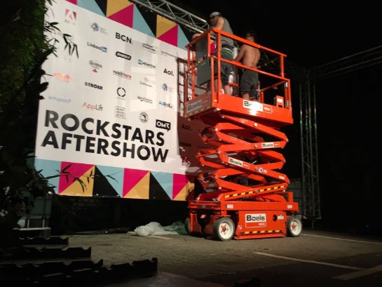 Rockstars Aftershow Aufbau