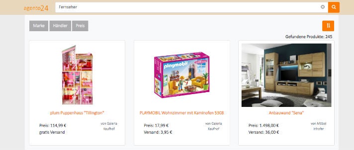 Suchergebnis Google Shopping
