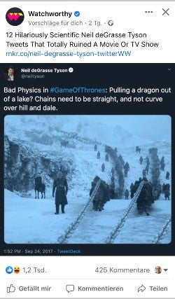 Ein Screenshot eines lustigen oder kuriosen Tweets, ein Verweis auf ein Listicle und fertig ist der Engagement-starke Post für Ranker.com