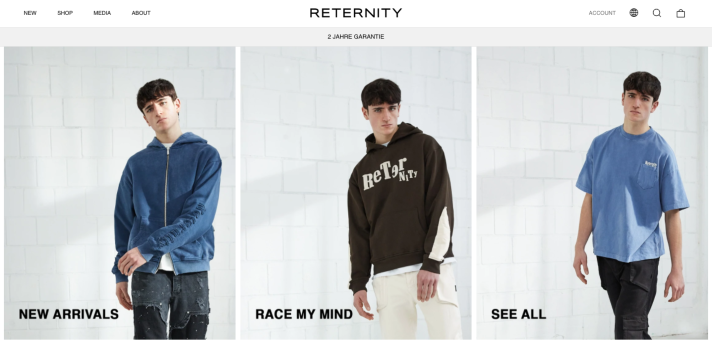 Der Online-Shop von Reternity