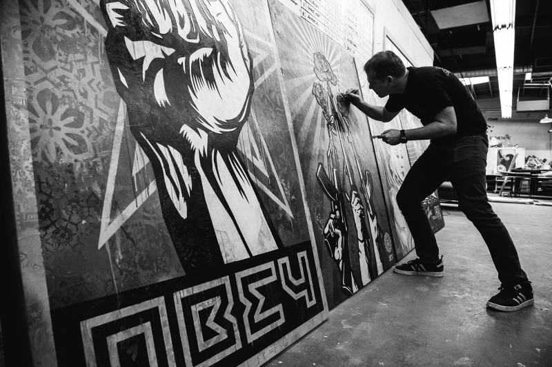 Shepard Fairey in seinem Atelier
