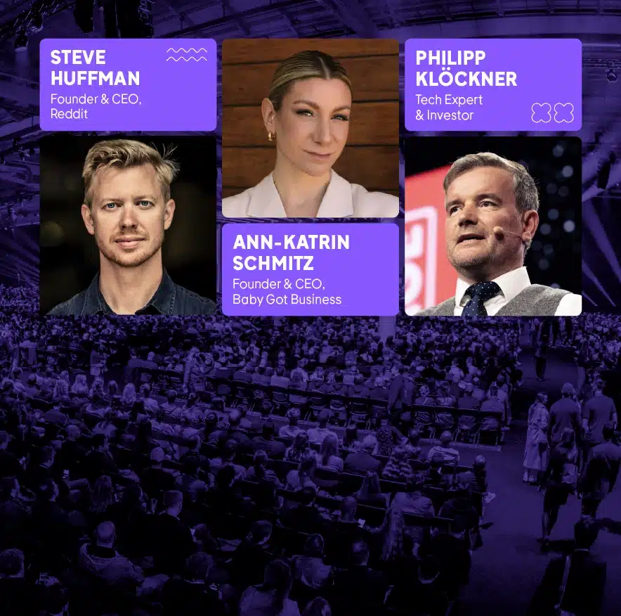 Speakerdrop OMR27 Steve Huffmann, Ann-Katrin Schmitz und Philipp Klöckner