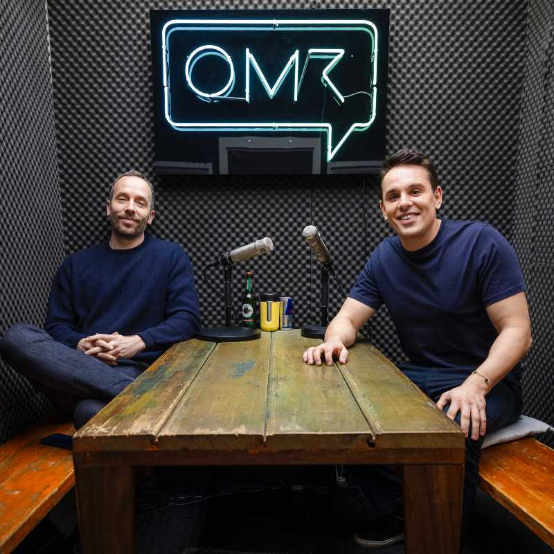 Philipp Westermeyer und Christian Angermayer (von links) trafen sich in Hamburg zum großen Podcast-Update. Foto: OMR