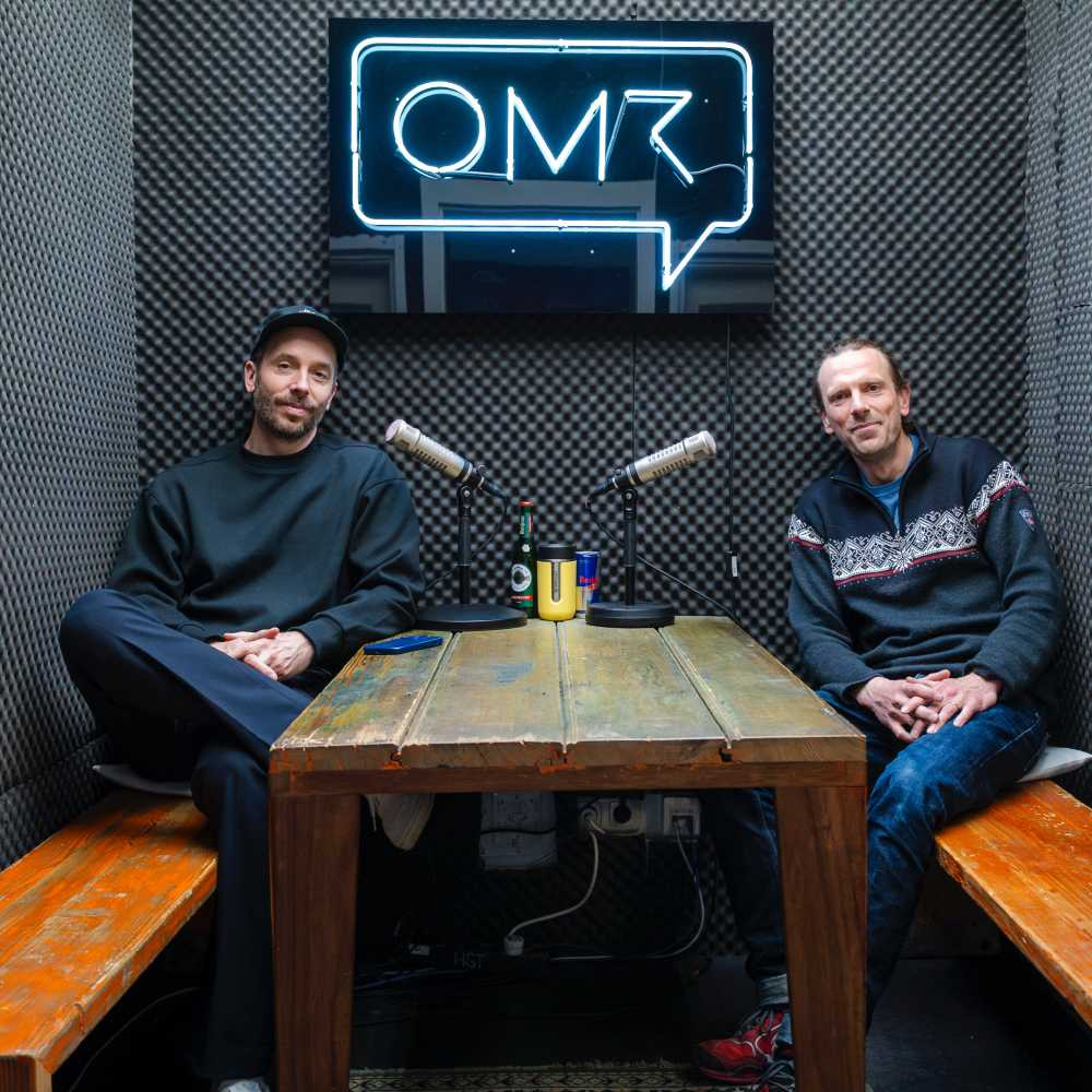 OMR-Gründer Philipp Westermeyer und Helsing-CTO Robert Fink nach der Aufnahme in Hamburg. Foto: OMR