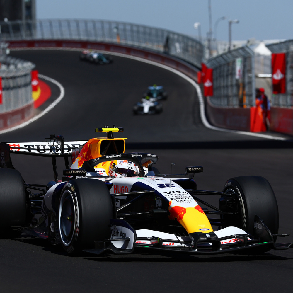 Mit 22 Jahren im Formel-1-Cockpit: Der Japaner Yuki Tsunoda fährt in dieser Saison für die Visa Cash App Racing Bulls, wie hier beim Großen Preis von Madrid. Foto: Getty Images/Red Bull Content Pool