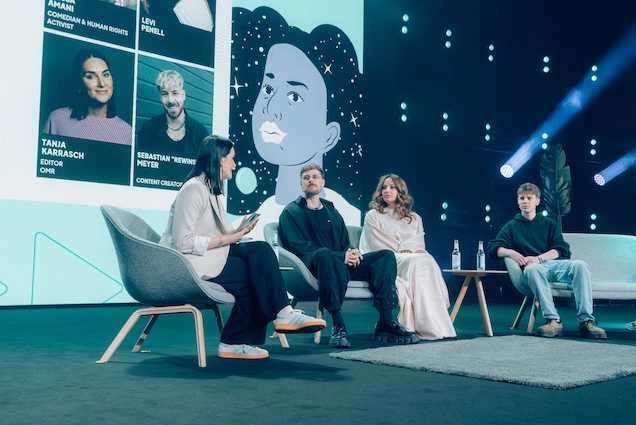 OMR26 Speaker*innen Enissa Amani, Levi Penell & Sebastian "Rewinside" Meyer