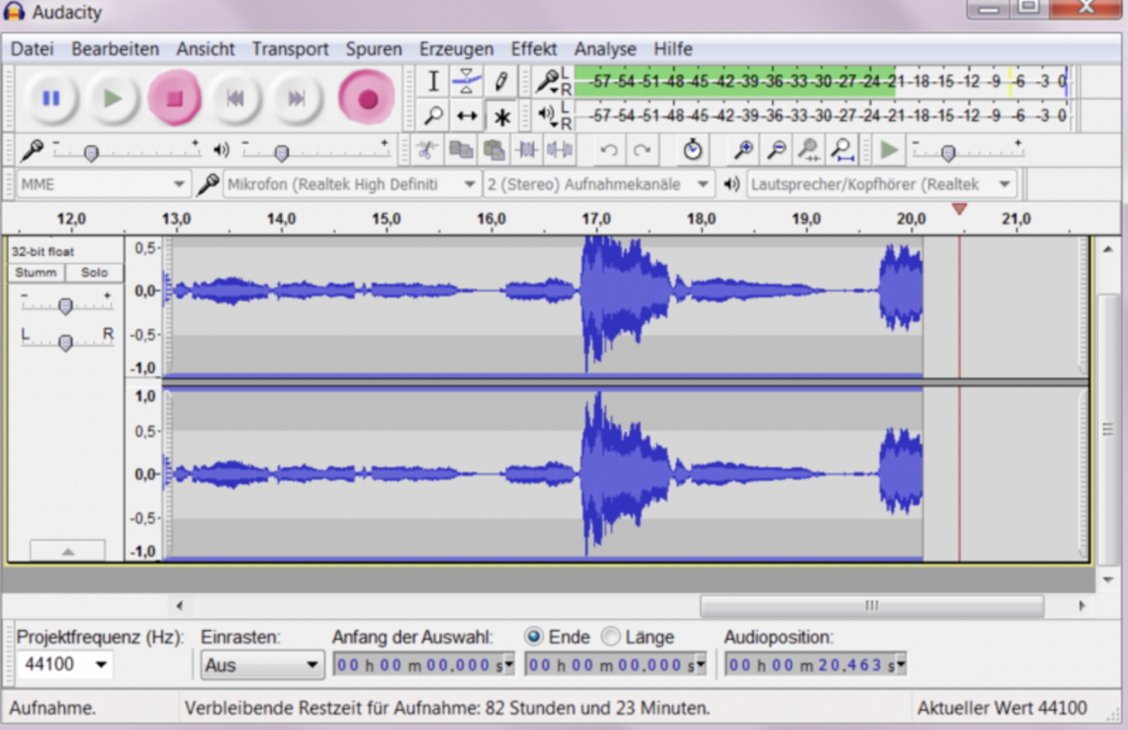 Audacity Screenshot