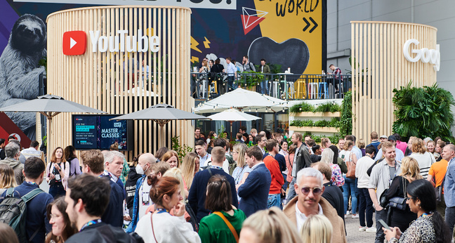 Der Google-Stand auf dem OMR Festival 2022