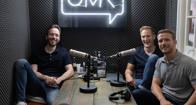 Philipp Westermeyer mit Christian Meermann und Filip Dames von Cherry Ventures