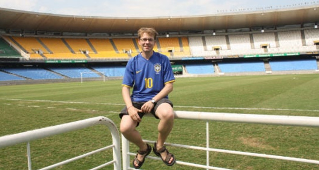 Marketer Nils Römeling im Stadion von Rio de Janeiro.