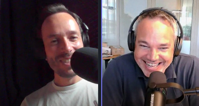 OMR-Gründer Philipp Westermeyer im Gespräch mit Project-A-Gründer Florian Heinemann (von links). Foto: OMR