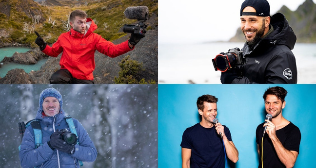 Fotografen mit Youtube-Kanal: Stefan Schäfer, Benjamin Jaworskyj, Stephan Wiesner, Daniel Stefan Hafner und Daniel Waschnig (von oben links nach unten rechts) Fotos: Privat
