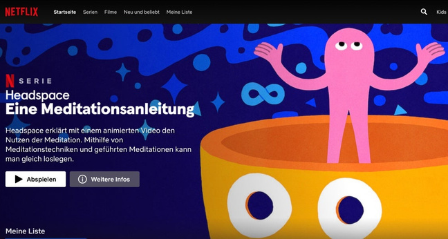 Das Startup Headspace hat 2021 bei Netflix eine eigene Meditationsserie gestartet.