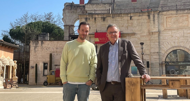 OMR-Podcast mit OMR-Gründer Philipp Westermeyer und Europapark-Chef Roland Mack (v.l.) Foto: OMR