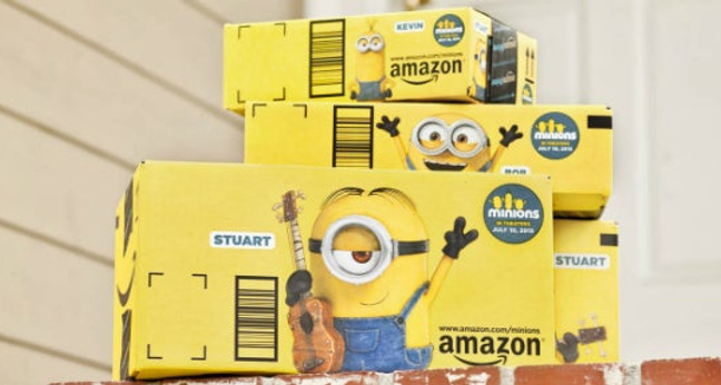 So sehen die gelben Minion-Kartons von Amazon aus. (Foto: Amazon)