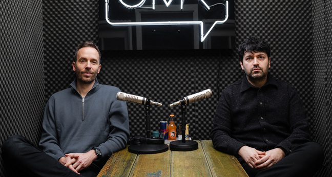 Philipp Westermeyer und Sven Weizenegger nach der Aufnahme bei OMR.