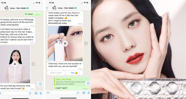 Whatsapp-Kampagne Dior und Infobip