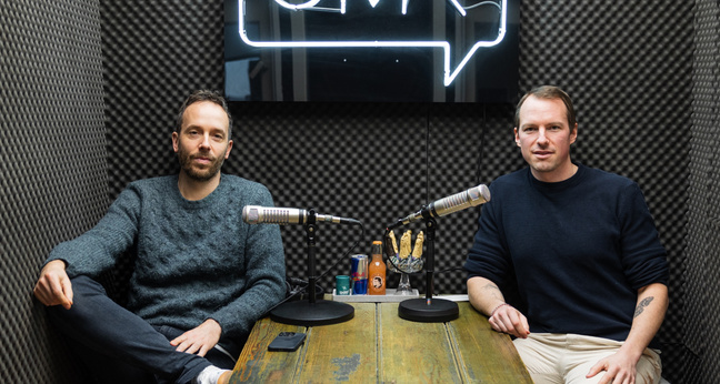 Philipp Westermeyer und Björn Keune nach der Aufnahme des OMR Podcasts
