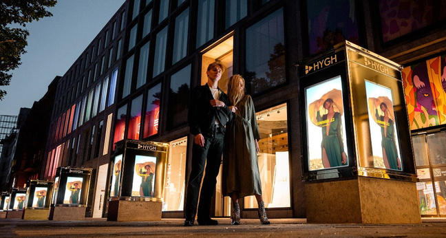 Das Berliner Startup Hygh hat unter anderem am Kurfürstendamm in der Hauptstadt eine Reihe von Werbedisplays aufgebaut. Foto: Hygh