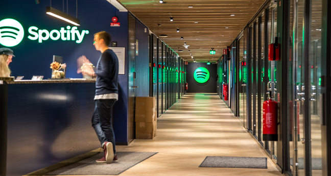 Das Spotify-Büro in Stockholm ist der Hauptsitz des Streaming-Riesen